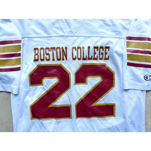 Doug FLUTIE #22 Boston College Eagles 80s CHAMPION jersey L white NCAA vintage - Picture 2 of 9